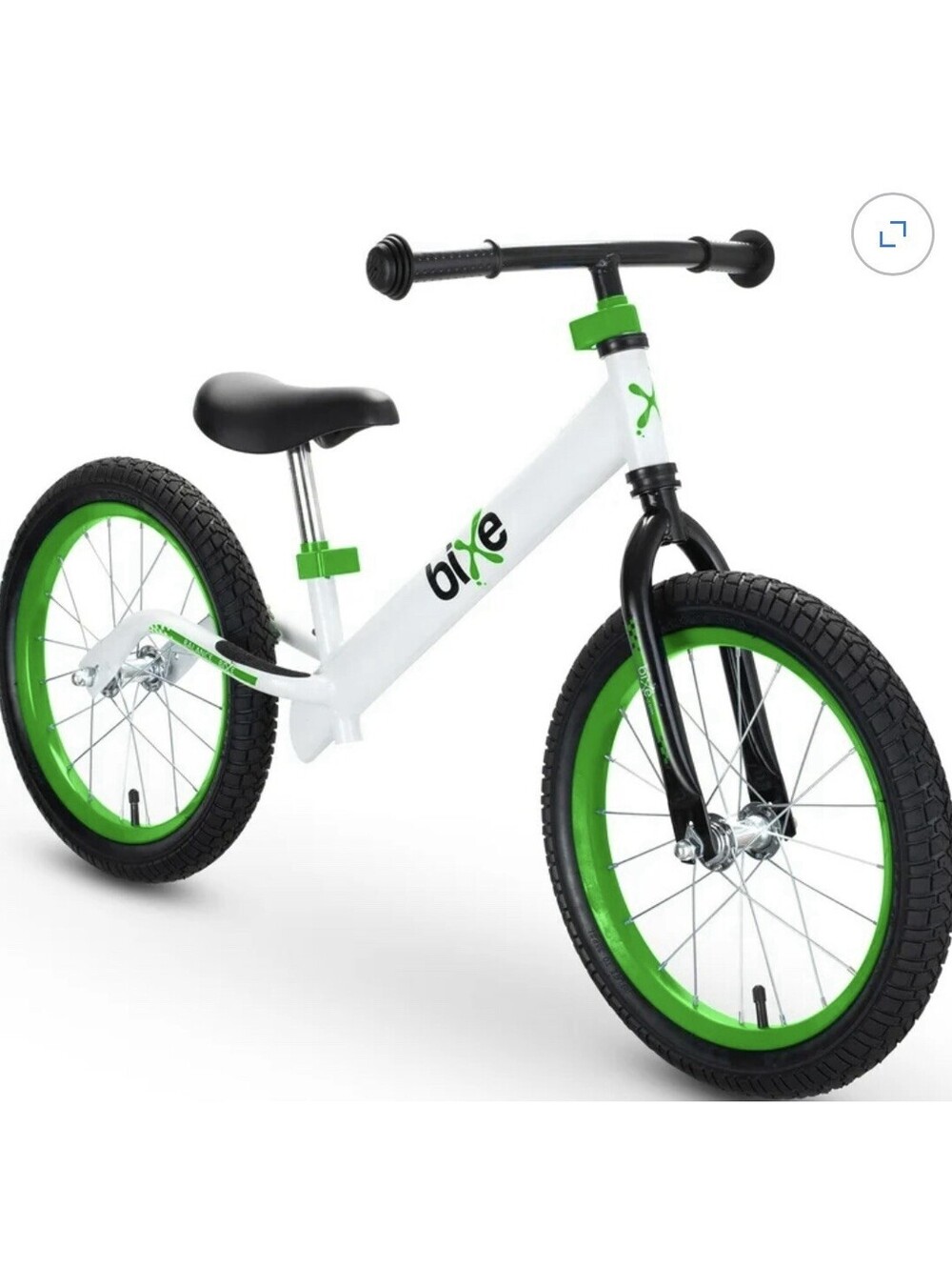 Bixe 16” Kids Balance Bike No Pedal Training Bicycle Ages 4-9 Adjustable Green